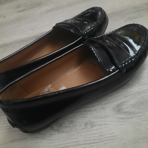 Coach Black Patent Leather Loafers - Picture 4 of 7